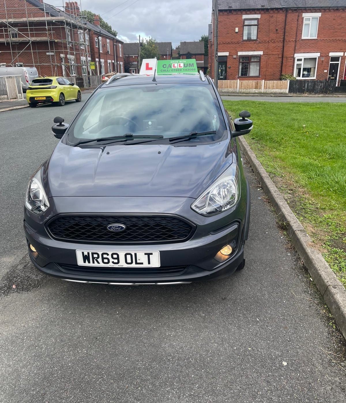 Front view of Drive With Callum’s grey Ford Ka+ tuition car